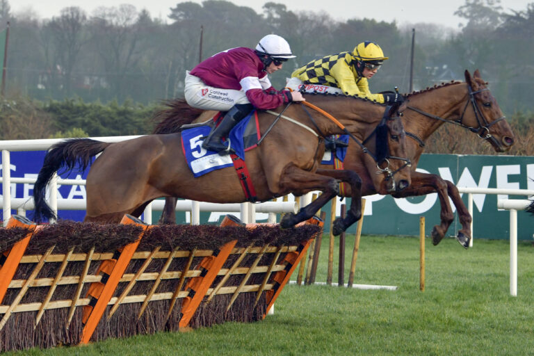 Danny Mullins and Jack Kennedy riding over jumps - Jack Kennedy rides at Kilbeggan races today