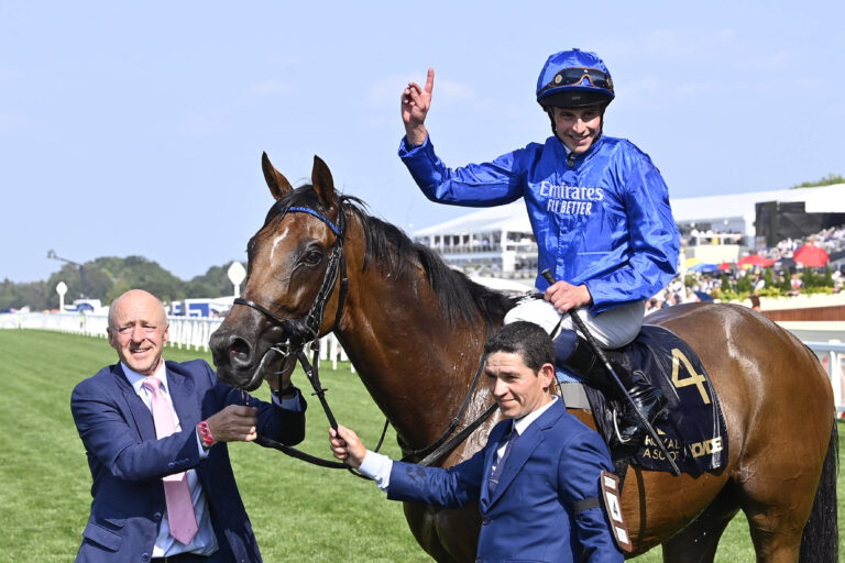 Trawlerman and William Buick after winning the Gold Cup at Royal Ascot