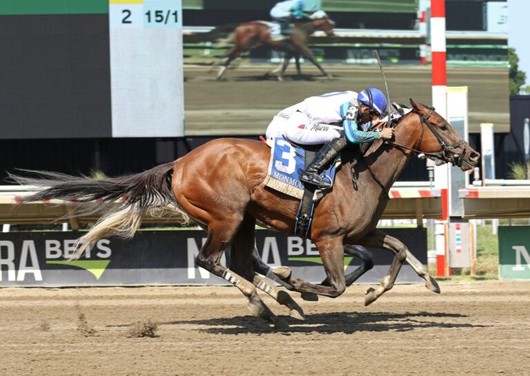 Book'em Danno winning at Monmouth Park. Credit: Monmouth Park