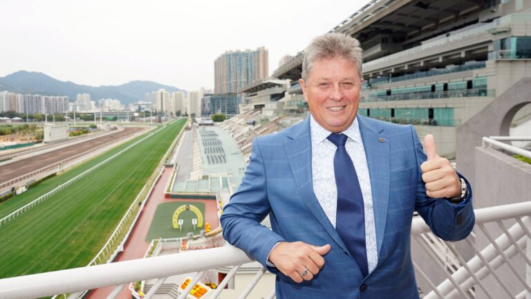 Brett Crawford at Sha Tin. Credit: Hong Kong Jockey Club Photo via Paulick Report